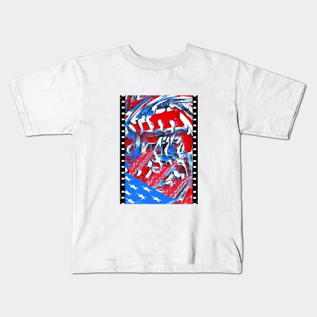 Stars n stripes graffiti love Kids T-Shirt by SilverPixieArt